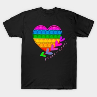 Peace + love! Pride day for a free and peaceful love. LGBTIQ+ pride T-Shirt